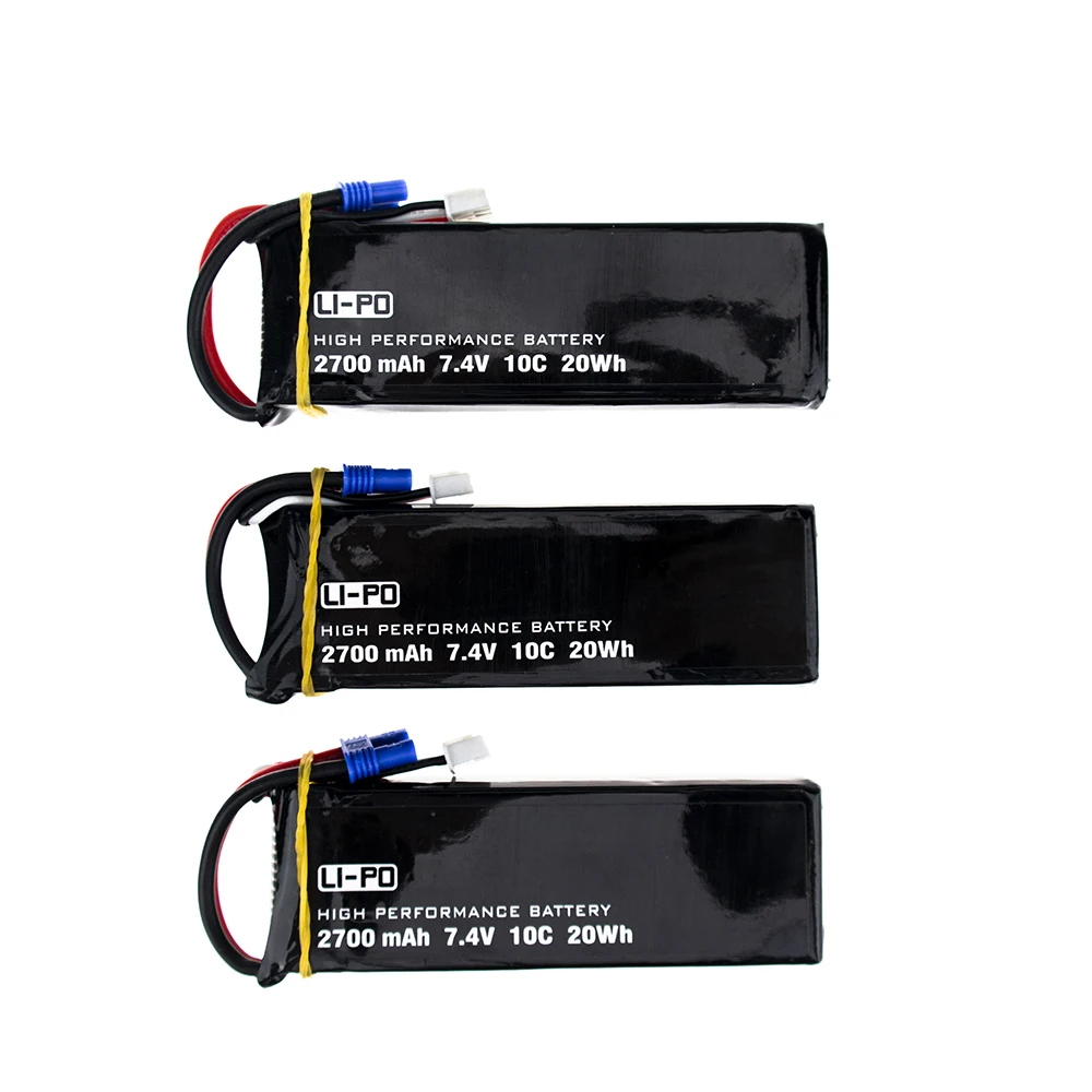 3 шт. Hubsan H501S X4 Радиоуправляемый Дрон 7 4 В Lipo Batteria 2700 мАч 10C 20Wh аккумуляторная