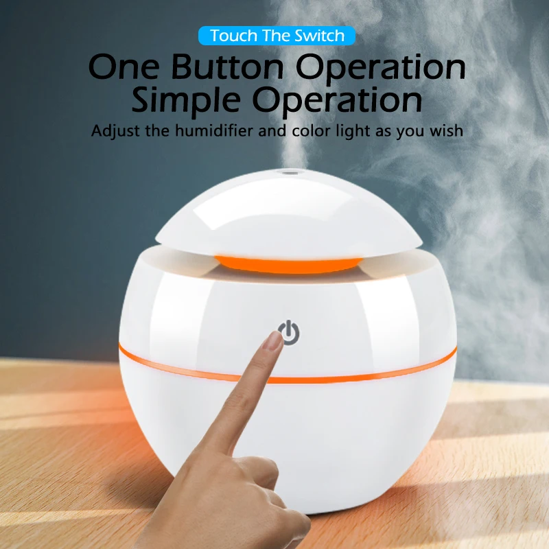 USB Air Humidifier Changeable Aroma Essential Oil Diffuser Mini Portable Ultrasonic Mist Humidifier