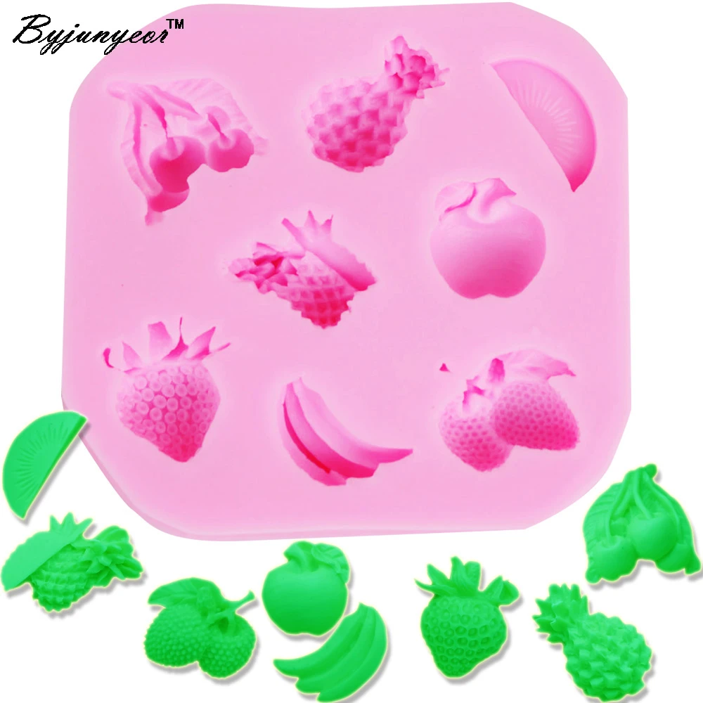 Fruit Pineapple Banana Strawberry Apple Cherry Cake Decor Jewelry Silicone Mold Fruit Pineapple Banana Strawberry Apple Cherry Cake Decor Jewelry Silicone Mold