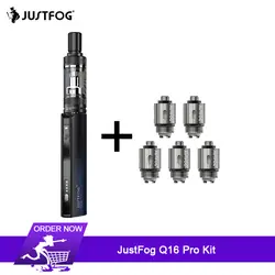 Оригинальный Justfog Q16 Профессиональный стартовый пакет и 5 шт. 1.8ohm катушка топ-заполнение электронная сигарета вейп комплект VS Justfog Q16