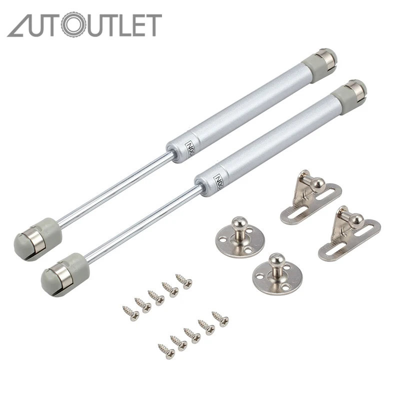 

AUTOUTLET 2Pcs for 269mm Gas Pressure Damping Fitting 200N gas Springs Dampers Compression springs Pulling Rear hatch Silver