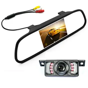 

Car Parking System 4.3" TFT LCD Display Car Rear View Monitor + 7 IR LED Lights Night Vision Reversing Backup Camera