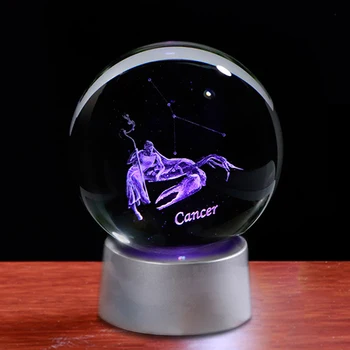 

Miniature Cancer Crystal Decorations Horoscope Crystal Crafts Home Decor Accessories Zodiac Constellations Decorative Ornament
