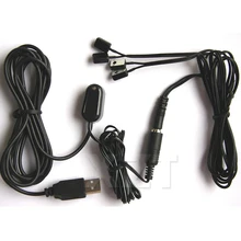Ir extensor, repetidor de infravermelho controle remoto 1 receptor 4 emissores usb adatper de alta qualidade ir remoto repetidor ir blaster