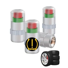 4pcs Car Tire Pressure Monitor Systems Tire Pressure Sensor TPMS Car Tire Pressure Alarm Car Tire Air Valve Cap Air Alert Sensor