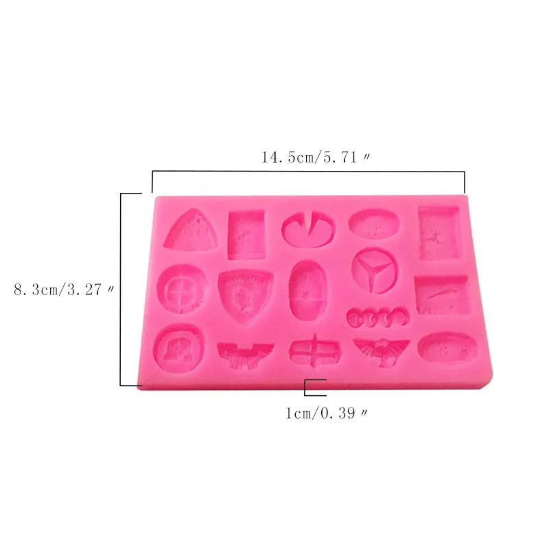 16 Styles Car Logo Shaped Cake Mould 3D Silicone Cake Mold Cake Baking Mold Fondant Cake Decorating Tools Pastry Mold Tools 6