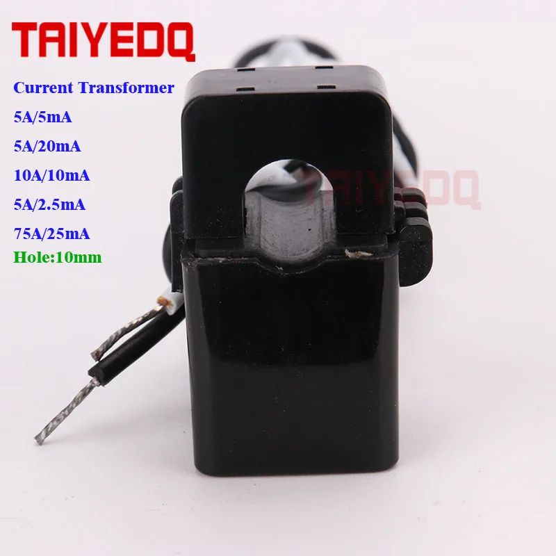 

Mini Hinge split core CT 10 open current transformer 5A/20mA 60A/20mA 75A/25mA Class 0.5 with 1m wire current transformer