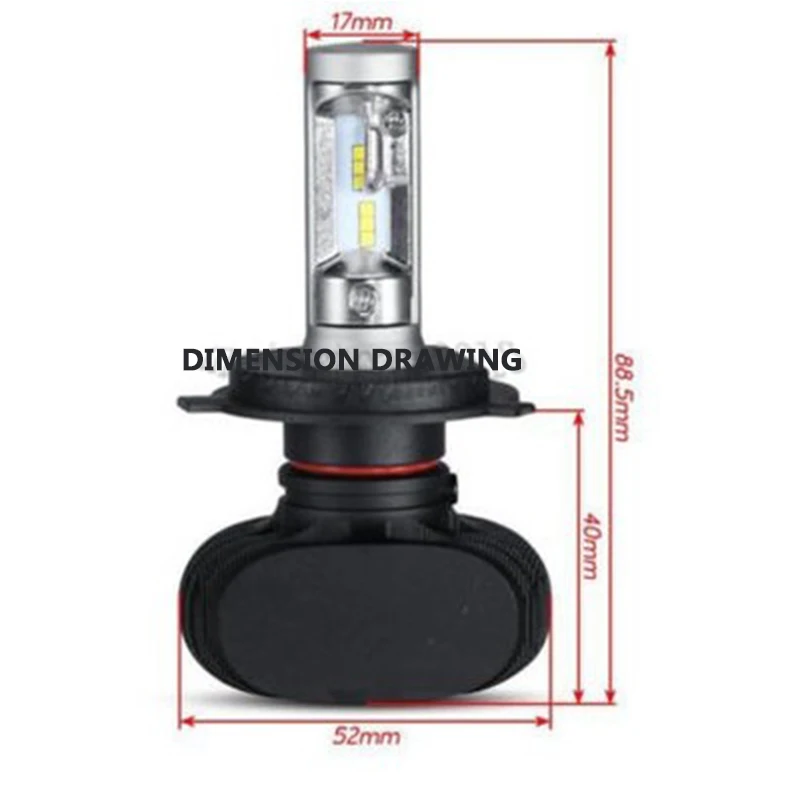 

H8 automobile headlamp LED automobile bulb aluminum alloy + copper lamp black lamp general ultra-bright headlamp