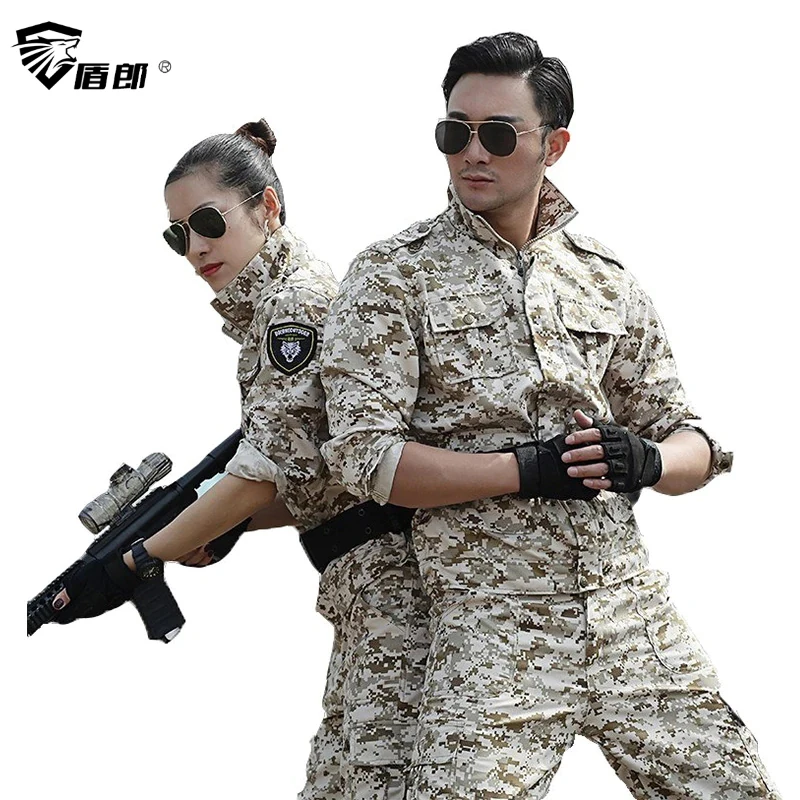 

Military Combat Uniform Camuflage Hunting Clothing Men Fardas Militar Cargo Pant Tactical Jacket CS Combat Uniforms For Female