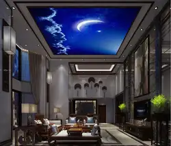 3D потолочные фрески обои Луна Небо потолок гостиной 3d обои 3d индивидуальные обои