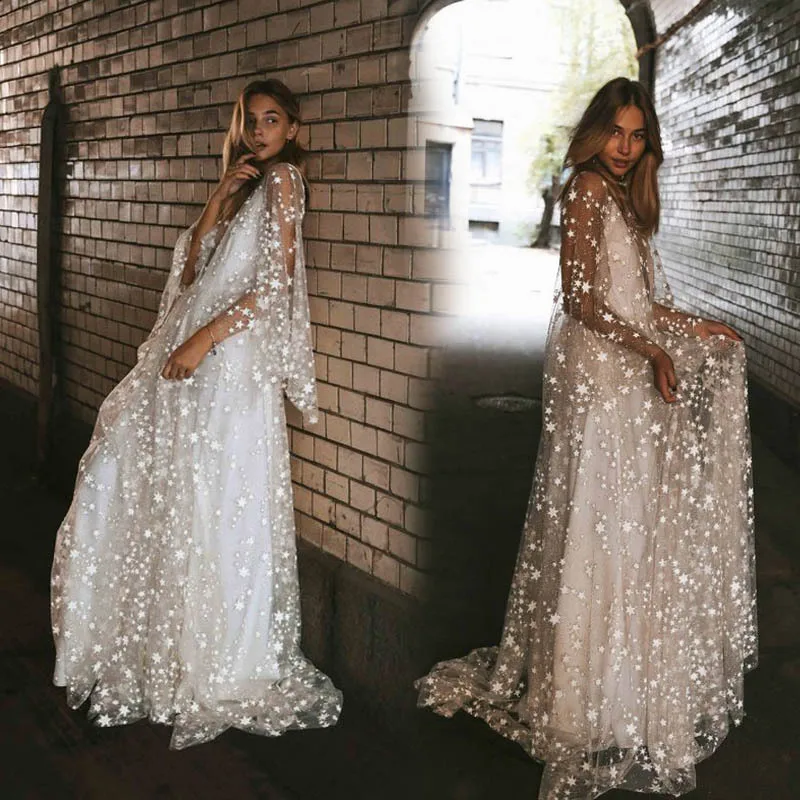 

women clothes new arrival 2019 summer beach dress elegant white polka dot sequin mesh long dress see through boho maxi dresses