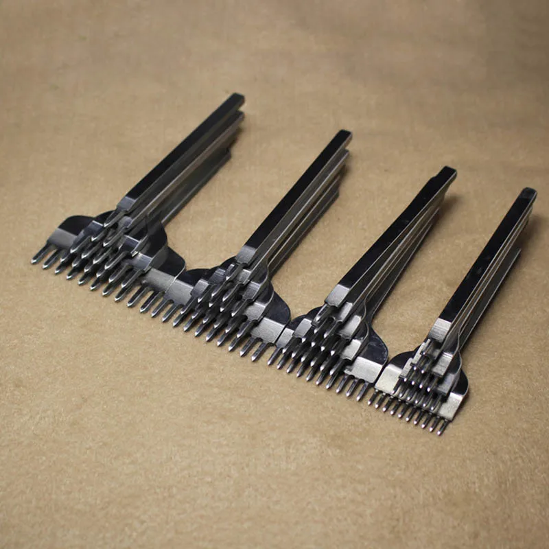 Leather Craft Tools Hole Punches Stitching Punch Diamone Chisel Set 3//4//5//6mm