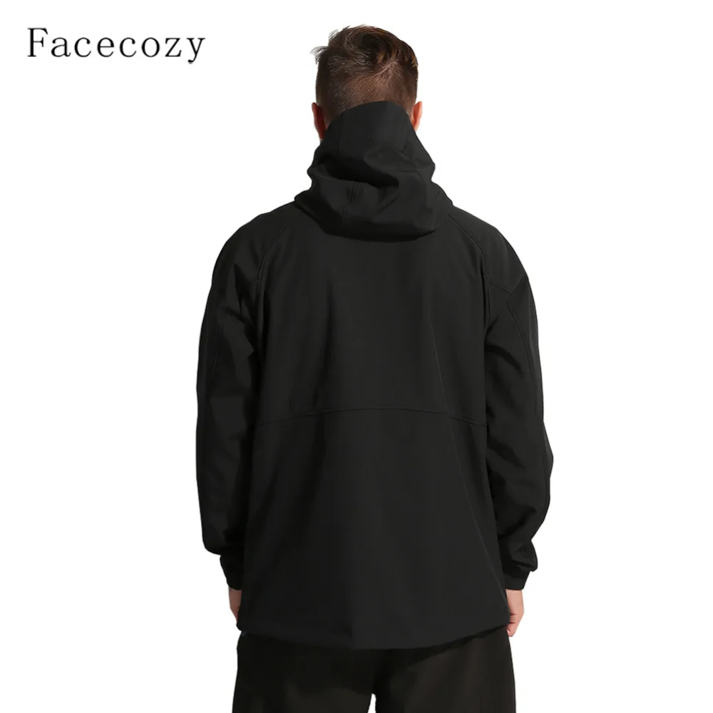 Мужская Флисовая Куртка Facecozy водонепроницаемая дышащая с капюшоном|fleece