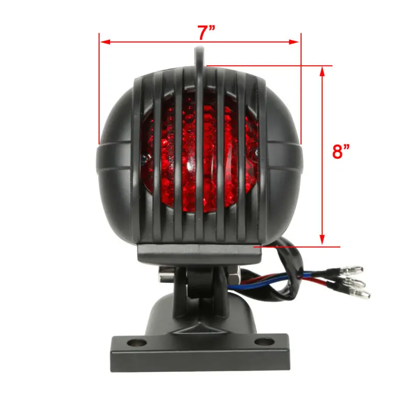 cheap Motorcycle Brake Taillight License Plate Light Red Len For most Harley motorcycle bikes Bobber Chopper Cafe Racer