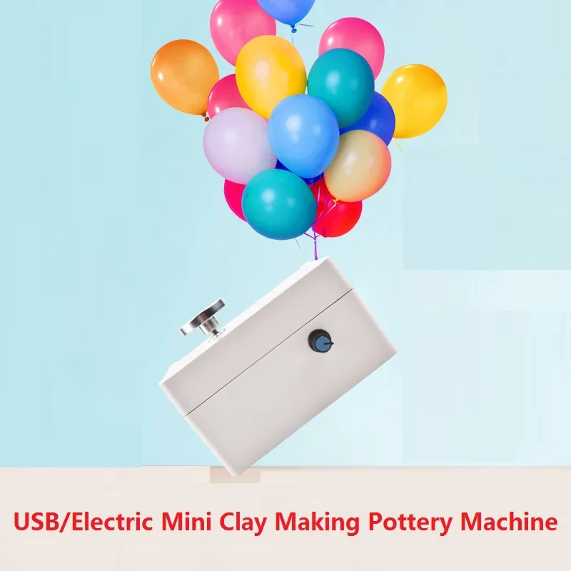 

1Set USB/Electric Mini Clay Making Pottery Machine Mud Machine Tools Skincolor Hot Air Gun Manual DIY Accessories Art Quality