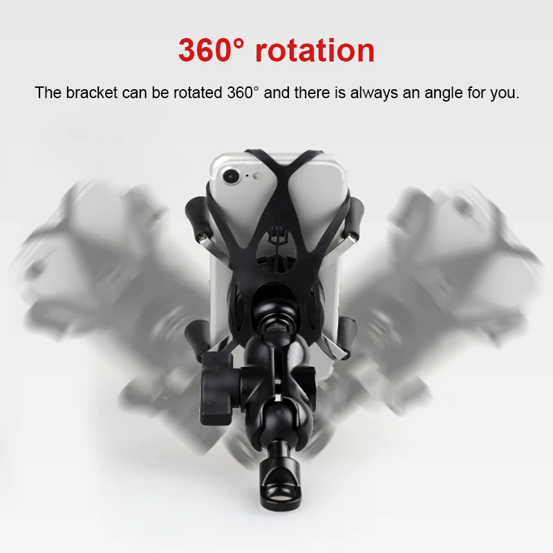 

Motorcycle Phone Charger Adapter Holder with 5V USB Motorbike Handlebar Base Mount Bracket LSMK99