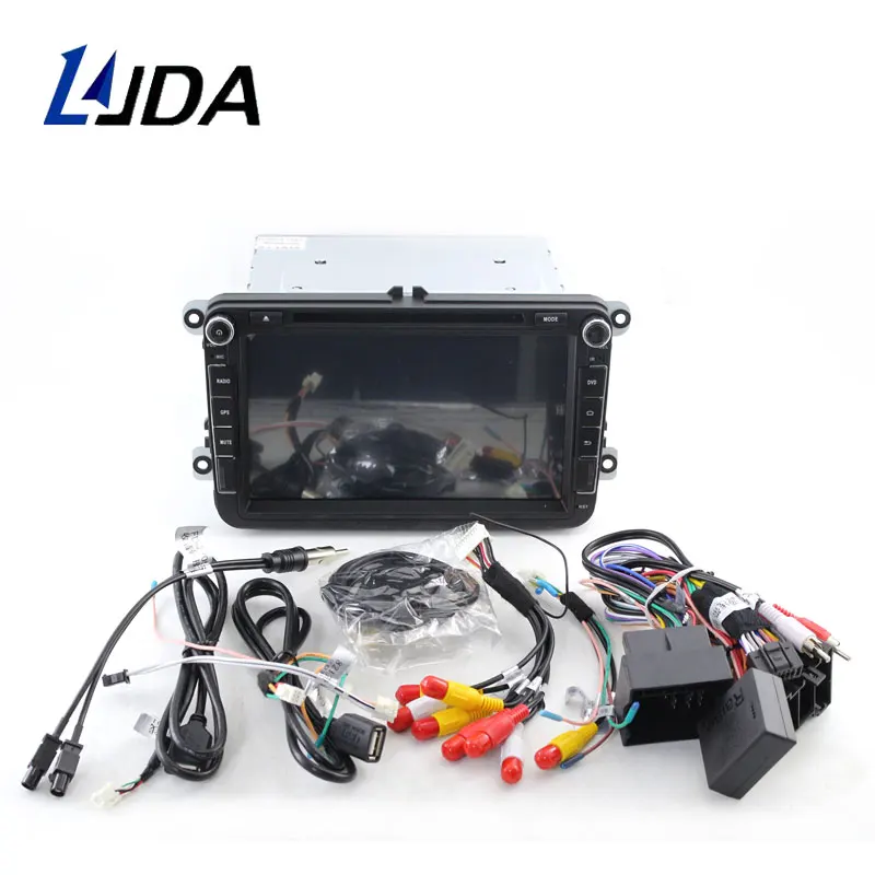 Excellent LJDA Android 8.1 Car Multimedia Player For Skoda VW Passat B6 Polo Golf 4 5 Touran T5 Jetta Caddy Tiguan Bora 2 din Car Radio 5