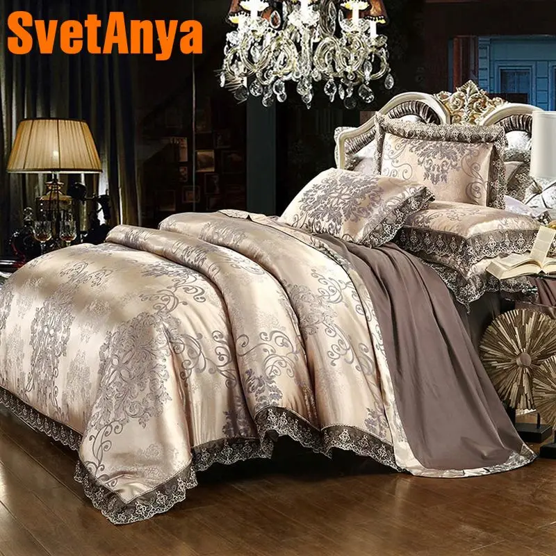 

Svetanya 6in1 4in1 Jacquard silky Bedding Sets