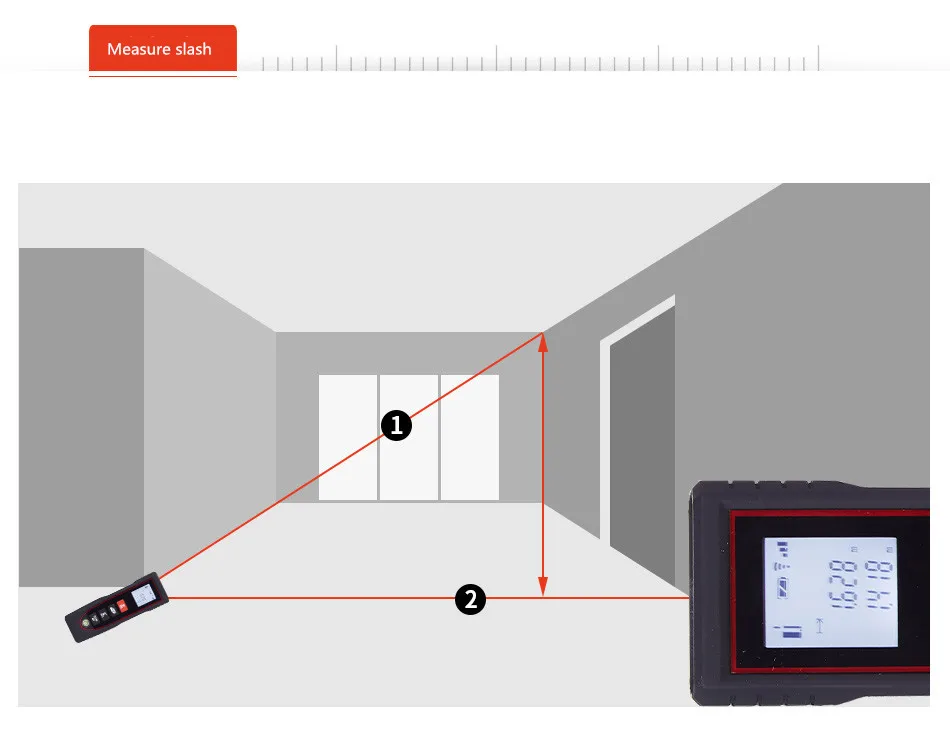 Портативный лазерный дальномер, лазерный дальномер, цифровой лазерный дальномер, Лазерная Лента, измерение 40 м площади/объема/тестер угла, инструмент