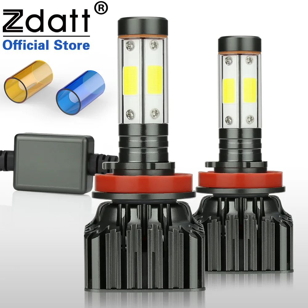Ceny Zdatt H7 reflektory led z 4 stron Canbus H4 H11 9005 HB3 9006 HB4 100W 12000LM światła do żarówki do samochodów 12 24V samochodów