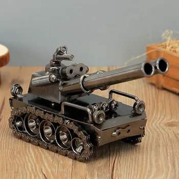 

Retro Creative Metal Alloy Tank Model Wholesale Restaurant Bar Indoor Decoration Ornaments Factory Direct Selling