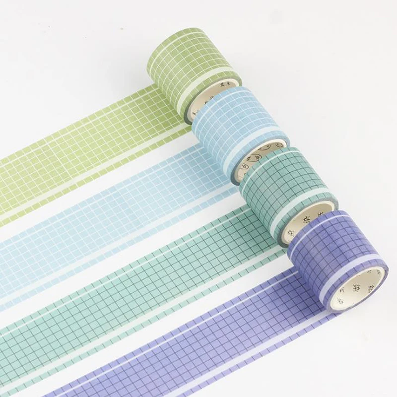 

1 Pcs Cute Grid Series Planner Decorative Adhesive Tape Masking Washi Tape DIY Scrapbooking Sticker Label Kawaii Stationery
