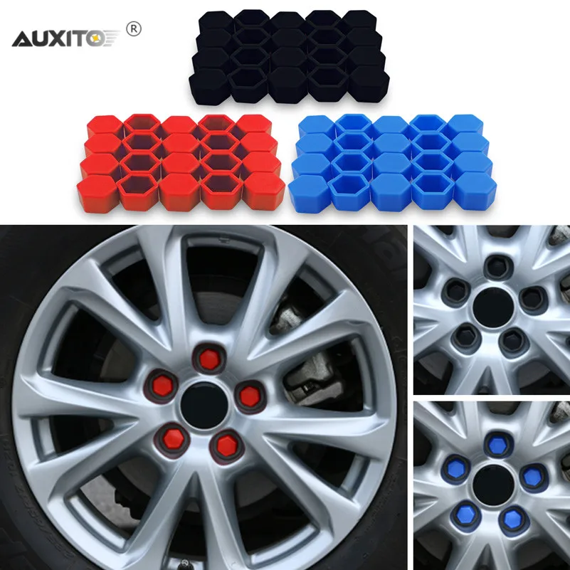 AUXITO 20 PCS 17mm 19mm 21mm Car Wheel Nuts Covers Wheel Hub Screw Caps For Jeep Mercedes benz