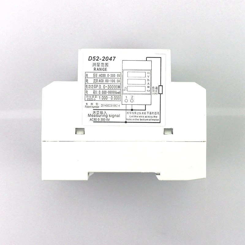 Цифровой вольтметр Ammter Напряжение амперметр переменного тока рабочего времени на din-рейку светодиодный Мощность светодиодный Дисплей AC 220V 450V 100A 4 цифры 3 в 1