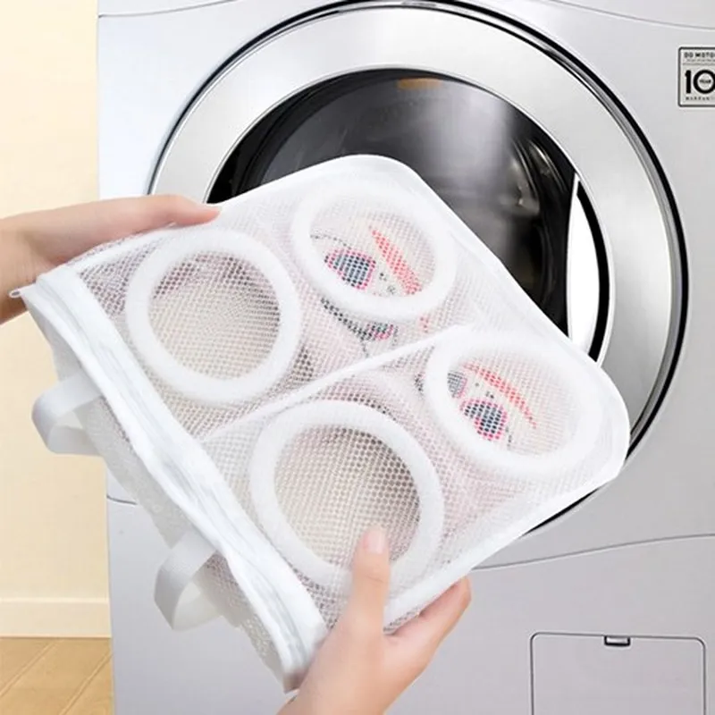 

Mesh Net Pouch Shoes Washing Bag with Zip Bra Lingerie Underwear Sock Washing machine cleaning Shoe Protector Organizer case