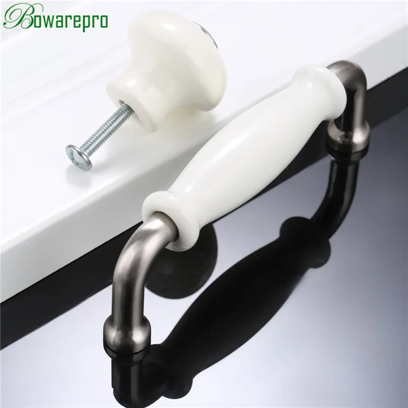 

bowarepro 96MM Antique Furniture Ceramic Handles and Knobs for Kitchen Cupboards Cabinet Door Handle Single Hole Knob Drawer