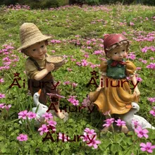 Изделия из смолы творческие персонажи домашние комнатные украшения американский кантри сад животных украшения