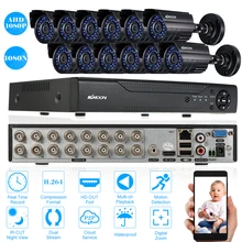 KKmoon 1080N AHD DVR 12CH 1080 P AHD Водонепроницаемый ИК обнаружения движения, видеонаблюдения Камера Ночное видение для видеонаблюдения Системы PAL Системы