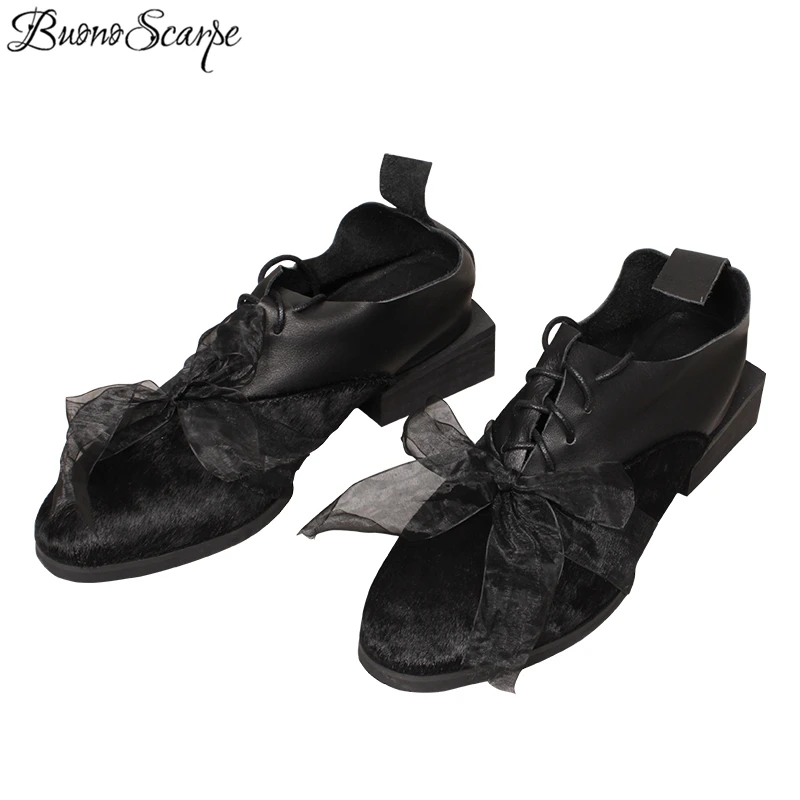 Buono Scarpe/женская повседневная обувь из натуральной кожи; леопардовые туфли из конского волоса; женские туфли на танкетке