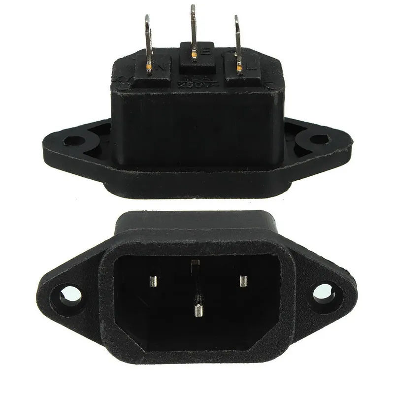3 шт. AC 250V 10A IEC320 C14 папа 3Pin панель монтажная розетка на вход питания SA177 P40|socket a|socket