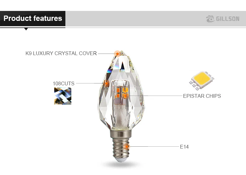 С украшением в виде кристаллов светодиодный E14 лампы 5 Вт лампочки 220 в теплый белый лампада дома Гостиная прожектор энергосберегающее освещение 2 шт./лот