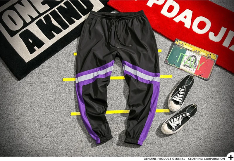 Loose Hip Hop Cargo Pants Men Camouflage Patchwork Harem Mens Trousers Streetwear  (30)
