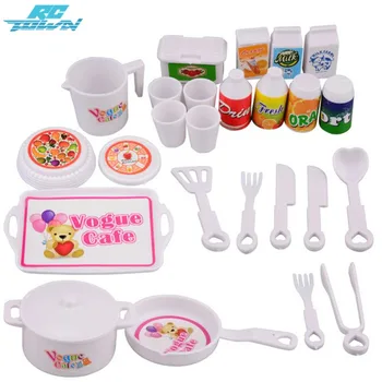 

RCtown 25Pcs/Set Children Play House Game Toy Mini Simulation Kitchen Tools Early Education Toys Set ZK25