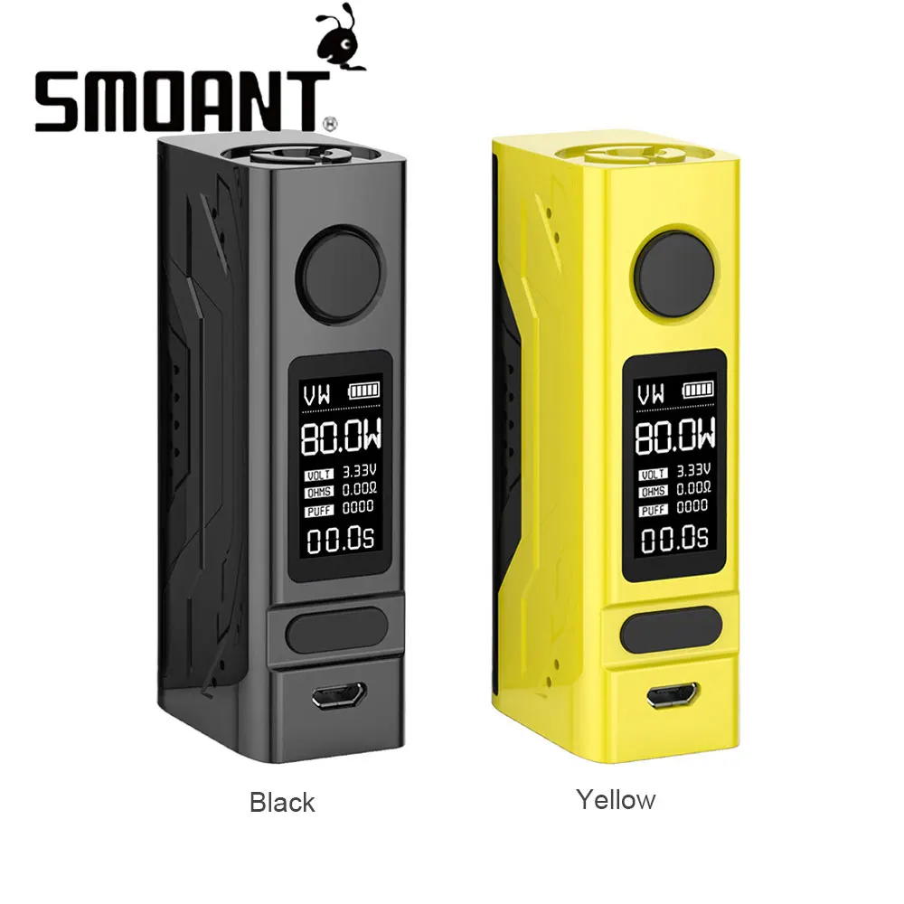 Pаспродажа Оригинальный Smoant Battlestar Mini 80 Вт TC бокс мод с максимальным выходом 80 Вт и 0,96 дюймовым большим oled экраном электронная сигарета Vape мод без батаре...