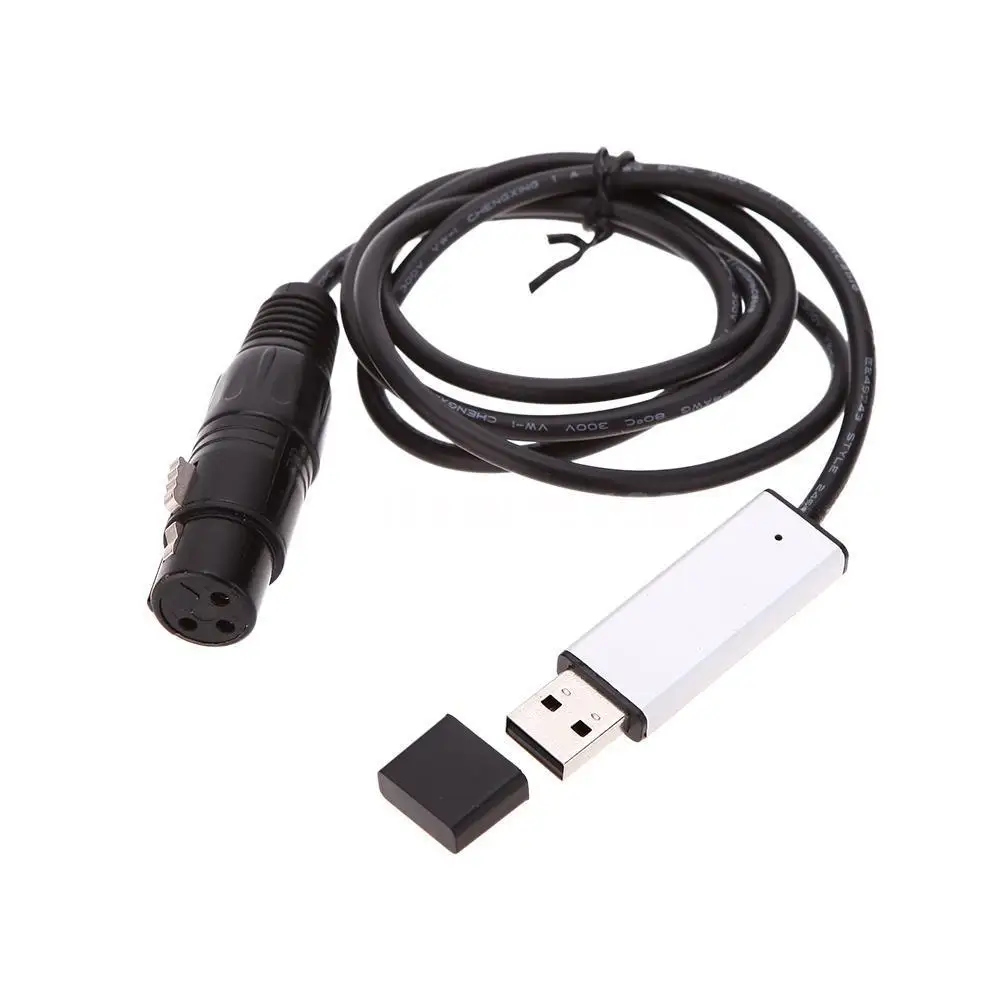 

Hot DMX512 USB to DMX Interface Adapter PC LED Stage Lighting Controller