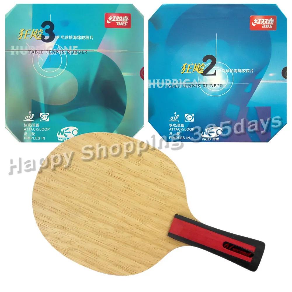 

Combo Racket 61second 3004 with DHS NEO Hurricane 2 and NEO Hurricane 3 with a free small case Long Shakehand FL