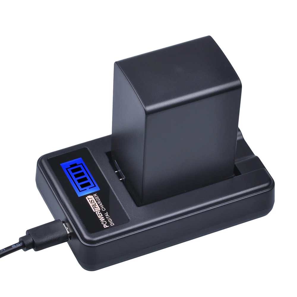 Bateria da Câmera + Carregador Lcd para Canon 828 Bp828 Usb Vixia Gx10 Hfs30 Hf20 Hg20 G30 G40 Xa20 Xa25 Hfm300 Pcs 7.4v Bp-828 1 bp - Image 2