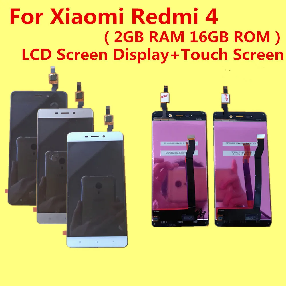 tested For Xiaomi Redmi 4 2GB RAM 16GB ROM LCD Screen Display Touch Screen Replacement