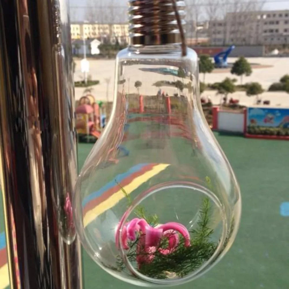 Новая стеклянная лампа в форме цветка, водное растение, подвесная гидропонная ваза контейнеры для террариума, стеклянные украшения для дома, офиса, свадьбы