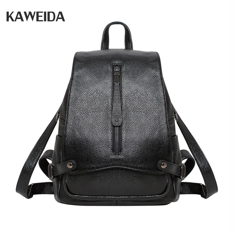 

Preppy Style Women Leather School Backpack Bag For College Simple Design Female Casual Daypacks mochila