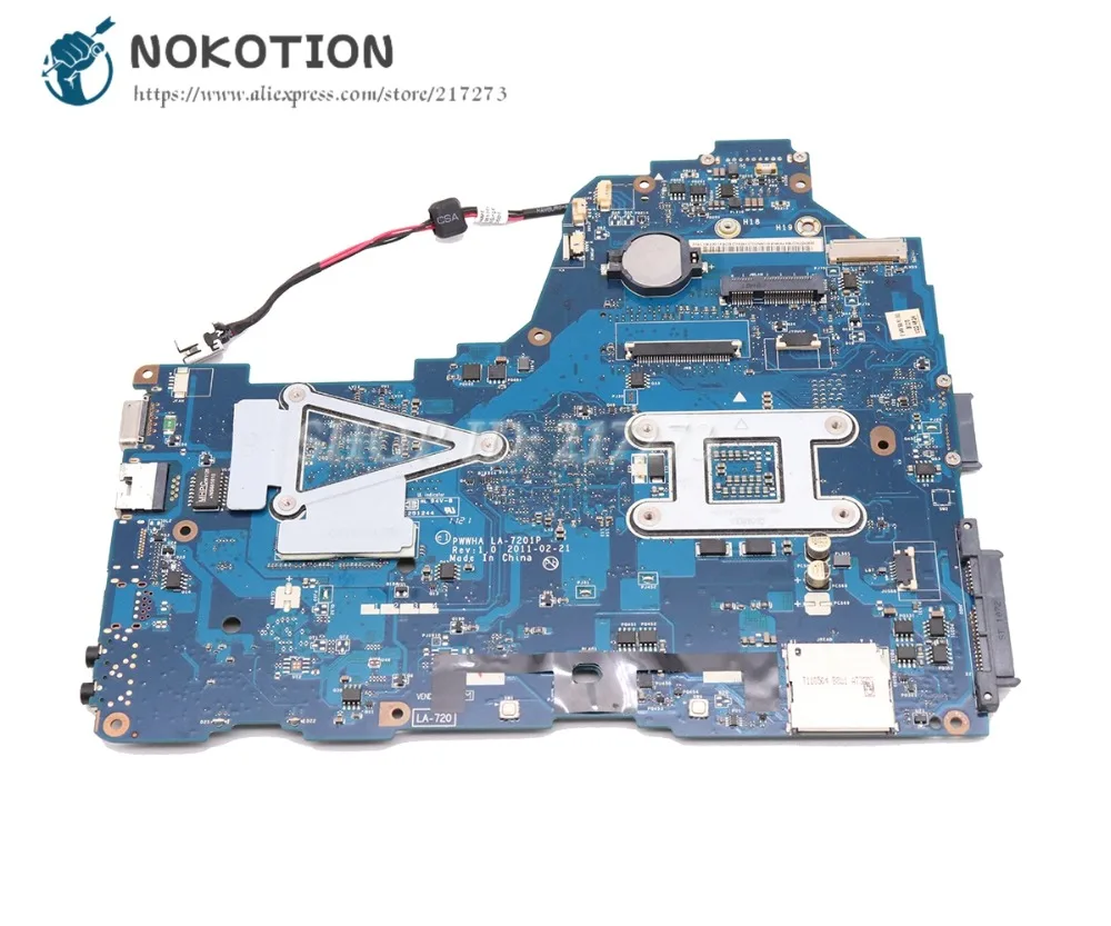 NOKOTION для ноутбука Toshiba Satellite C660 материнская плата HM65 PWWHA LA-7201P K000128440 K000124390 основная плата