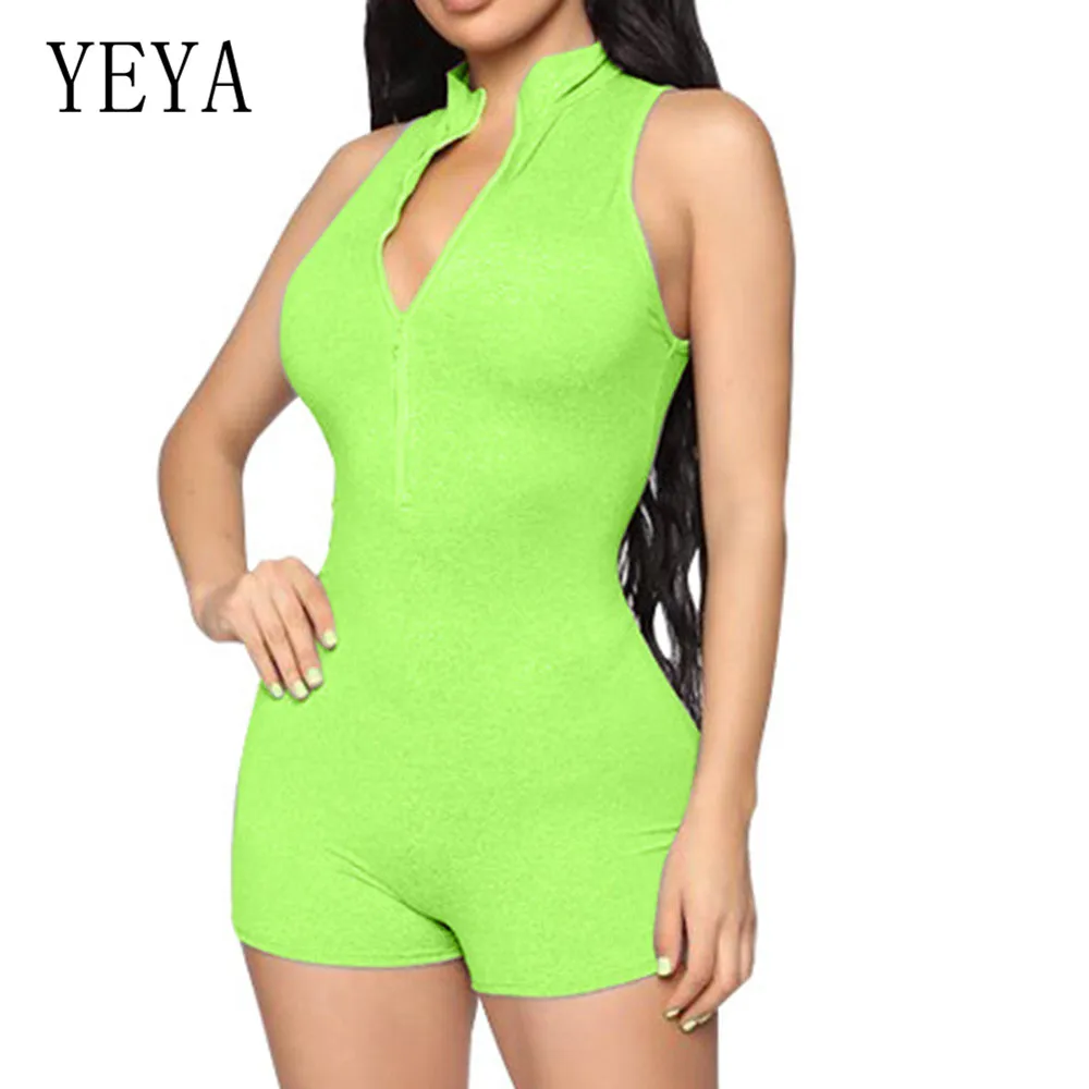 YEYA Women Sexy Deep V-neck Zipper Jumpsuits Summer Sleeveless Hollow Out Bodycon Playsuits Casual Largos Mujer Pantalon Largo YEYA Women Sexy Deep V-neck Zipper Jumpsuits Summer Sleeveless Hollow Out Bodycon Playsuits Casual Largos Mujer Pantalon Largo