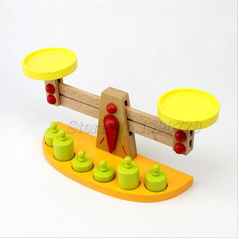 Montessori Educational Model Wooden Scale To Promote Children's Balance