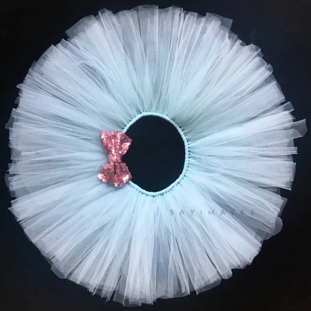 Girl Kids Pettiskirt Tutu Fluffy Ballet Dance Party Fancy Skirt 0-9 Years BLUE
