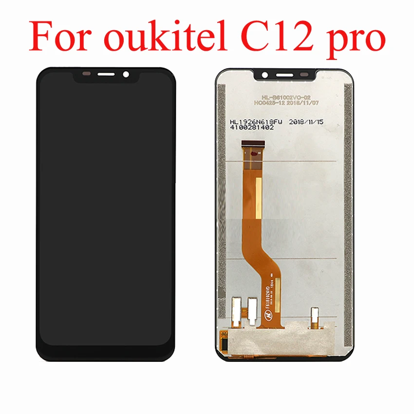 Мобильный телефон сенсорный экран для Oukitel C12 PRO Полный ЖК-сборка сенсорный экран панель дигитайзер Переднее стекло Датчик C 12 аксессуары