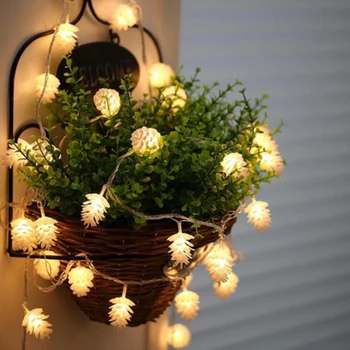 

5M 40 LED New Year String Fairy Light Pine Cone Christmas Tree Decorations for Home natal Xmas Tree Garland New Year Products